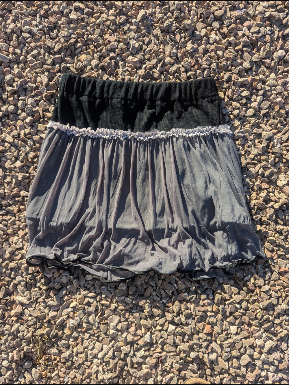 Funky People Black Elastic Waistband Skirt